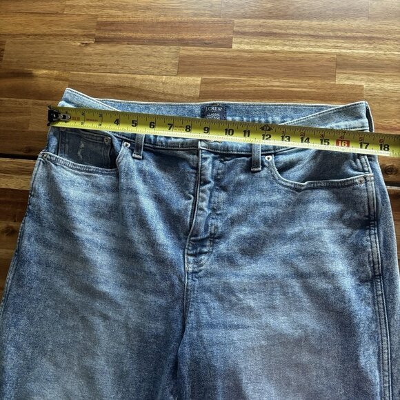 J Crew Vintage Classic Women’s Denim Jeans Sz 32 Raw Hem High Rise Casual Preppy - Picture 11 of 13
